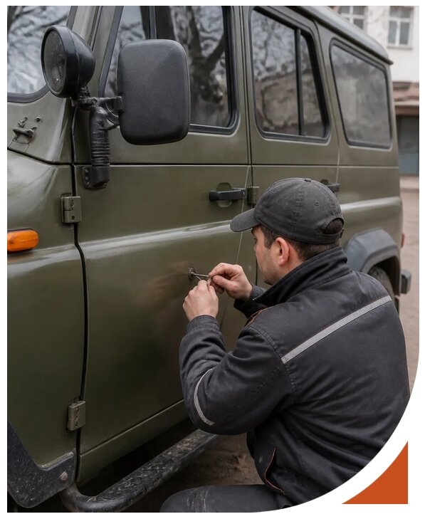 Профессиональное вскрытие автомобиля УАЗ без повреждений в Астрахани